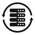 Server restore icon simple vector. Backup data Royalty Free Stock Photo