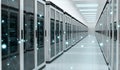 Server room center exchanging cyber datas 3D rendering Royalty Free Stock Photo