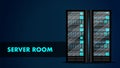 Server Room Concept. Web Hosting Center Data Bank Royalty Free Stock Photo