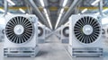 Server Room Cooling System Royalty Free Stock Photo