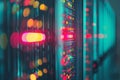 Server room, Data Center. Big Data Storage. cloud computing technology. Neural network ai generated Royalty Free Stock Photo