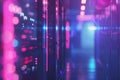 Server room, Data Center. Big Data Storage. cloud computing technology. Neural network ai generated Royalty Free Stock Photo