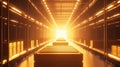 Server room data center glowing corridor with technology light Royalty Free Stock Photo