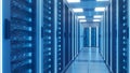 Server Room Data Center Hosting, Cloud Computing, IT Infrastructure Royalty Free Stock Photo