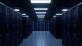Server Room Data Center Hosting, Networking, Cloud Computing Royalty Free Stock Photo