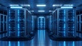 Server Room Data Center Network, Cloud Computing, Hosting Royalty Free Stock Photo