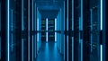 Server Room Data Center Network and Cloud Computing Technology Royalty Free Stock Photo