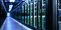 server room Data center and network devices in high performanc Royalty Free Stock Photo