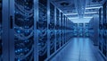 Server Room Data Center Network, Hosting, IT Infrastructure Royalty Free Stock Photo