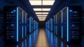 Server Room Data Center Network Infrastructure, Cloud Computing Royalty Free Stock Photo