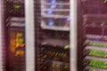 Server room interior in datacenter, multi exposure Royalty Free Stock Photo