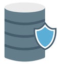 Server Security Color Isolated Vector Icon that easily can be modified and edit. Royalty Free Stock Photo