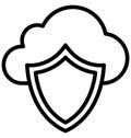 Server Security Isolated Vector Icon that can easily modify or edit. Royalty Free Stock Photo