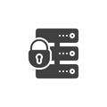 Server security lock vector icon Royalty Free Stock Photo