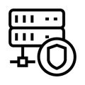 Server security vector glyphs icon Royalty Free Stock Photo