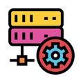 Server setting color line icon Royalty Free Stock Photo