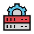 Server setting color line icon Royalty Free Stock Photo
