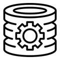Server settings icon, outline style Royalty Free Stock Photo