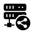 Server sharing glyphs icon Royalty Free Stock Photo