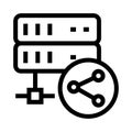 Server sharing vector glyphs icon Royalty Free Stock Photo