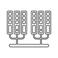 Server, storage, twin icon. Line, outline symbol