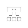 Server structure line outline icon
