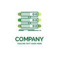 server, structure, rack, database, data Flat Business Logo templ Royalty Free Stock Photo
