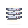 server, structure, rack, database, data Flat Color Icon Vector Royalty Free Stock Photo