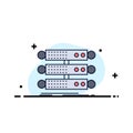 server, structure, rack, database, data Flat Color Icon Vector Royalty Free Stock Photo