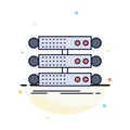 server, structure, rack, database, data Flat Color Icon Vector Royalty Free Stock Photo