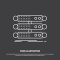 server, structure, rack, database, data Icon. Line vector symbol for UI and UX, website or mobile application Royalty Free Stock Photo