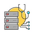 server technology repair color icon vector illustration