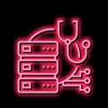 server technology repair neon glow icon illustration