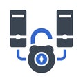 Server unlock icon Royalty Free Stock Photo