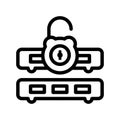 Server unlock icon Royalty Free Stock Photo