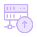 Server upload color line icon Royalty Free Stock Photo