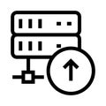 Server upload vector glyphs icon Royalty Free Stock Photo