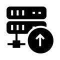 Server upload glyphs icon Royalty Free Stock Photo