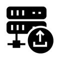 Server upload glyphs icon Royalty Free Stock Photo