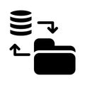 Server vector glyph flat  icon Royalty Free Stock Photo