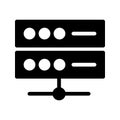 Server vector glyphs icon Royalty Free Stock Photo