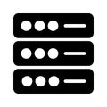 Server vector glyphs icon Royalty Free Stock Photo