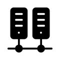 Server vector glyphs icon Royalty Free Stock Photo