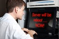 Server will be reboot. Royalty Free Stock Photo