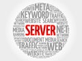 Server word cloud Royalty Free Stock Photo