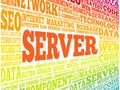 Server word cloud Royalty Free Stock Photo