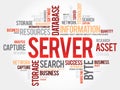 Server word cloud Royalty Free Stock Photo