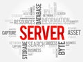 SERVER word cloud collage Royalty Free Stock Photo