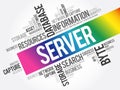 SERVER word cloud collage Royalty Free Stock Photo