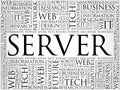 SERVER word cloud collage Royalty Free Stock Photo